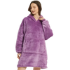 Oversized Fleece Hoodie Blanket – Ultra-Soft Winter Pullover with Long Flannel Sleeves