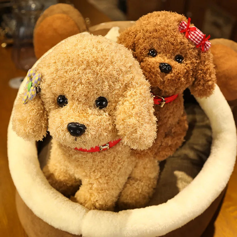 Cute Teddy Dog Plush – Handmade Simulation Poodle