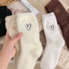 Cozy Socks – Plush Heart-Shaped Warm Hosiery