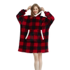 Oversized Fleece Hoodie Blanket – Ultra-Soft Winter Pullover with Long Flannel Sleeves