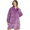 Oversized Fleece Hoodie Blanket – Ultra-Soft Winter Pullover with Long Flannel Sleeves