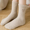 Cozy Socks – Plush Heart-Shaped Warm Hosiery