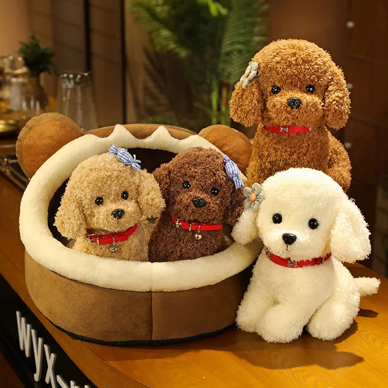 Cute Teddy Dog Plush – Handmade Simulation Poodle