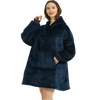 Oversized Fleece Hoodie Blanket – Ultra-Soft Winter Pullover with Long Flannel Sleeves